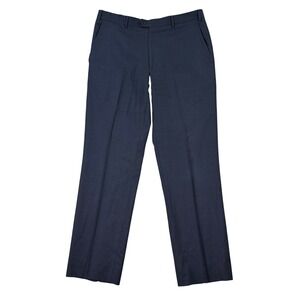 Santorelli Mens 36x32 Dress Pants Romeo Navy Wool Luxury Serge Made in Italy